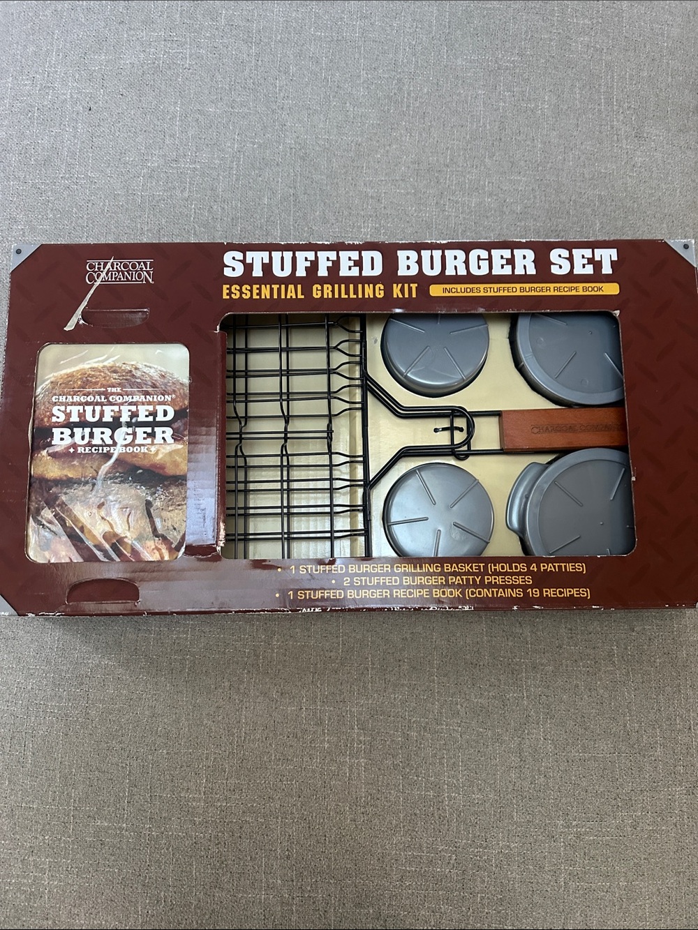 Stuffed Burger Set - Gray and Brown